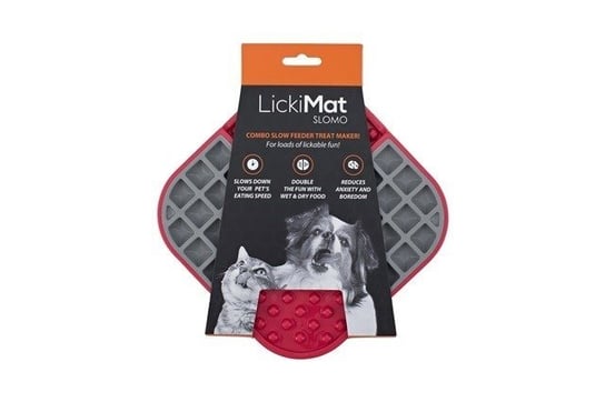 LickiMat Slomo czerwone dla psa i kota LickiMat