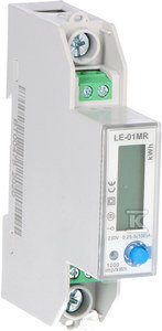 Licznik energii elektrycznej - jednofazowy, RS-485, LCD, 100A, rejestracja parametrów sieci U, I, F, P, Q, AE+, RE+, LE-01MR F&F