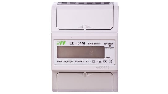 Licznik energii elektrycznejzgodność z MID 1-fazowy 100A 230V RS-485 MODBUS RTU wyświetlacz LCD LE-01M F&F