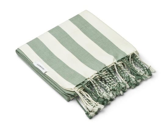Liewood - Bawełniany ręcznik plażowy Mona - Y/D Stripes: Peppermint/Creme de la creme Liewood