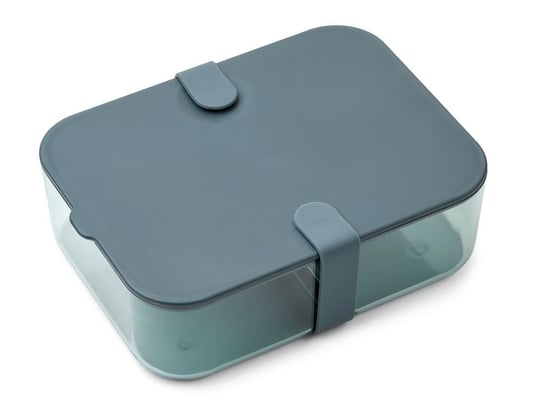 Liewood - Duży lunchbox z przegródką Carin - Whale blue/Sea blue Liewood