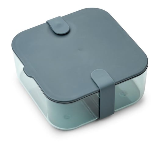 Liewood - Mały lunchbox z przegródką Carin - Whale blue/Sea blue Liewood