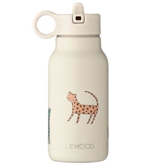 Liewood - Termiczna butelka na wodę z ustnikiem Falk, 250ml - Leopard multi mix Liewood