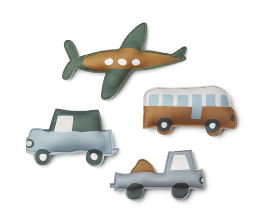 Liewood - Zabawki do nauki nurkowania Dion 4-pak - Vehicles/Dove blue Liewood