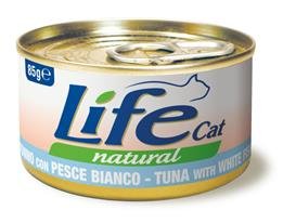Life Cat  Puszka 85G Tuńczyk Biała Ryba Karma Dla Kota Life Pet Care