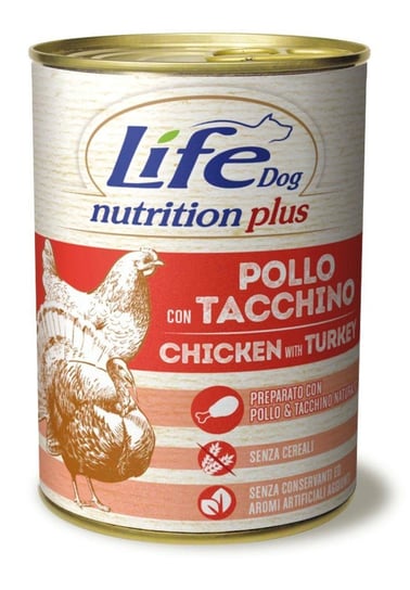 Life Dog puszka 400g Chicken + Turkey Life Pet Care