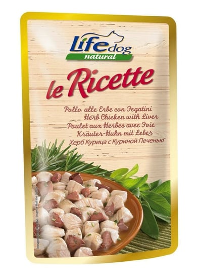 Life Dog saszetka 95g Herb Chicken + Livers Le Ricette Life Pet Care