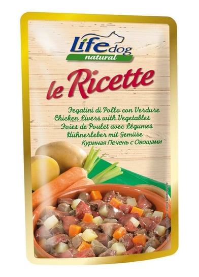 Life Dog saszetka 95g Livers + Vegetables Le Ricette Life Pet Care