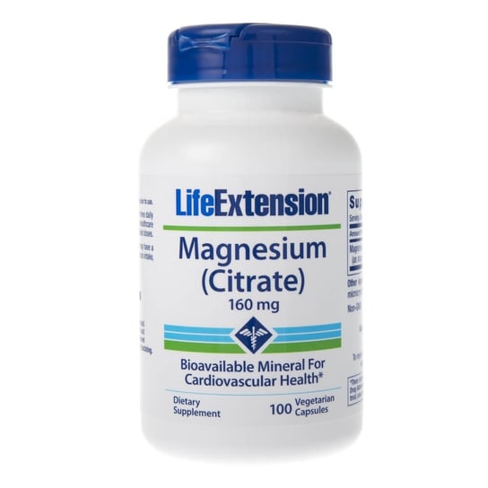 Life Extension, Cytrynian Magnezu, 160 mg,  Suplement diety, 100 kaps. Life Extension
