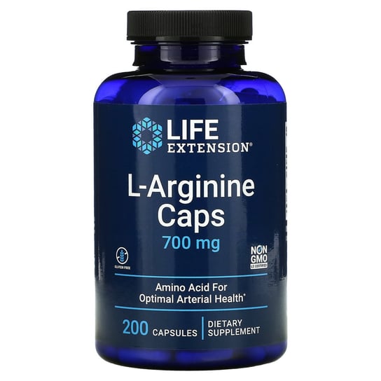 Life Extension, L-Arginina 700 Mg,  Suplement diety, 200 kaps. Inna marka