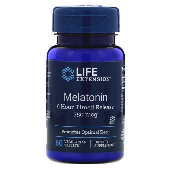 Life Extension, suplement diety Melatonina, 60 tabletek Life Extension