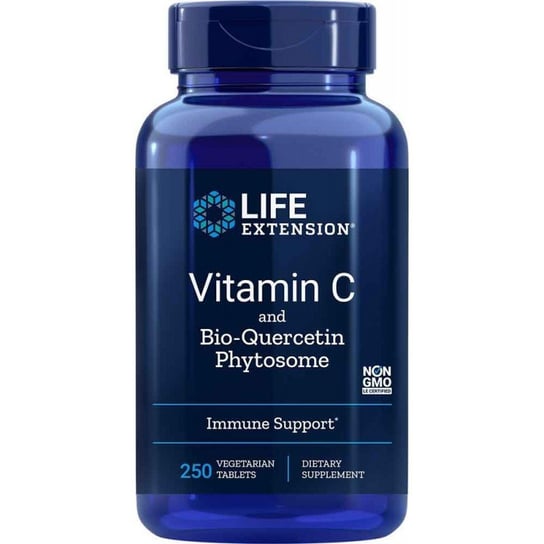 Life Extension Witamina C 1000 mg z fitosomem bio-kwercetyny - Suplementy diety, 250 tabletek Life Extension
