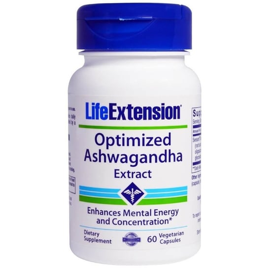 Life Extension, Wyciąg Optimized Ashwagandha, Suplement diety, 60 kaps. Life Extension