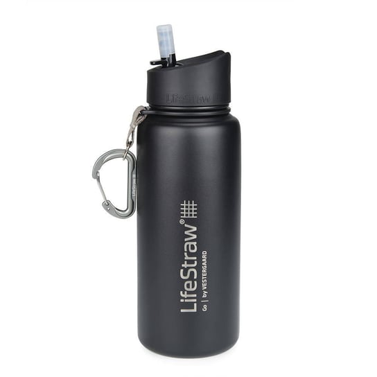 LifeStraw, Butelka z filtrem stalowa, Go Black, 0,7 l LifeStraw