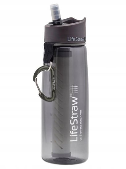 LifeStraw Go, Butelka na wodę z filtrem, 650 ml, Dark Gray, Renew LifeStraw