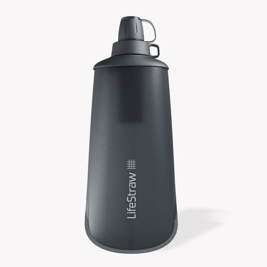 LifeStraw Peak Squeeze, Filtr do wody z miękką butelką 1l, Dark Gray LifeStraw