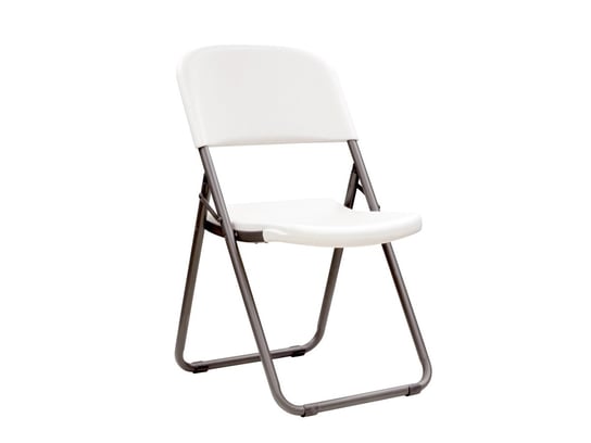 LIFETIME Półkomercyjne krzesło składane Loop Leg, białe, 56x50x86 cm Lifetime