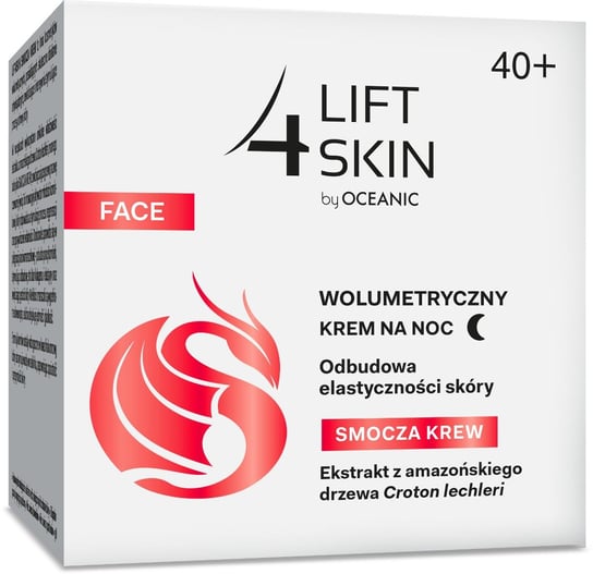 Lift 4 Skin, Dragon Blood, krem volumetryczny odbudowa elastyczności i gęstości skóry na noc 40+,50 ml Lift4Skin