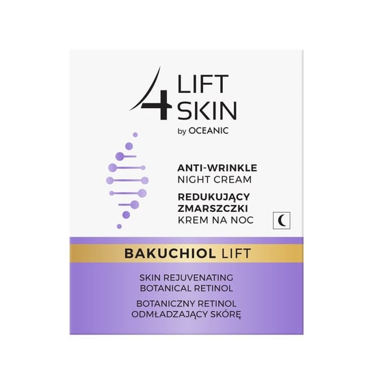 Lift4skin, Bakuchiol Lift, redukujący zmarszczki krem na noc, 50 ml Long 4 Lashes