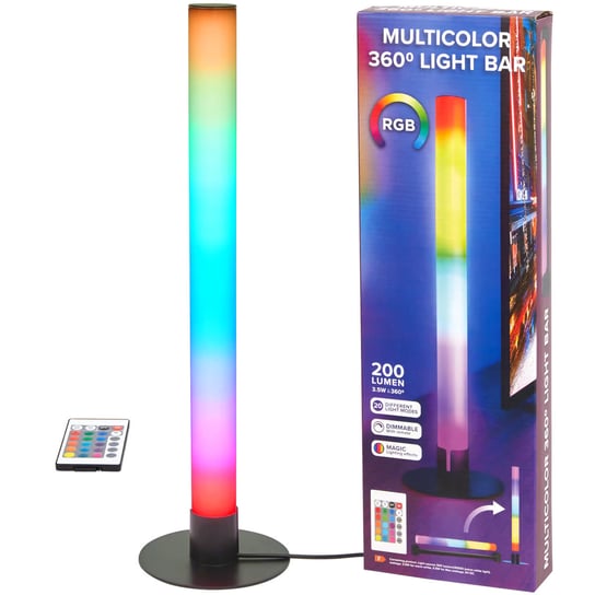 Light Bar LED RGB Lampa Słupek 360st 41cm pion i poziom 20 efektów + Pilot Inna marka
