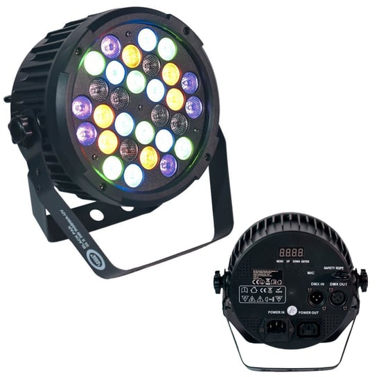 LIGHT4ME BLACK PAR 30x3W RGBA-UV LED reflektor sceniczny estradowy Inna marka