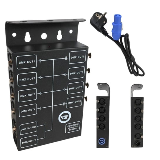 Light4Me Xsplit 8 Rozdzielacz Sygnału Dmx Splitter 8-Kanałałowy Uchwyt LIGHT4ME