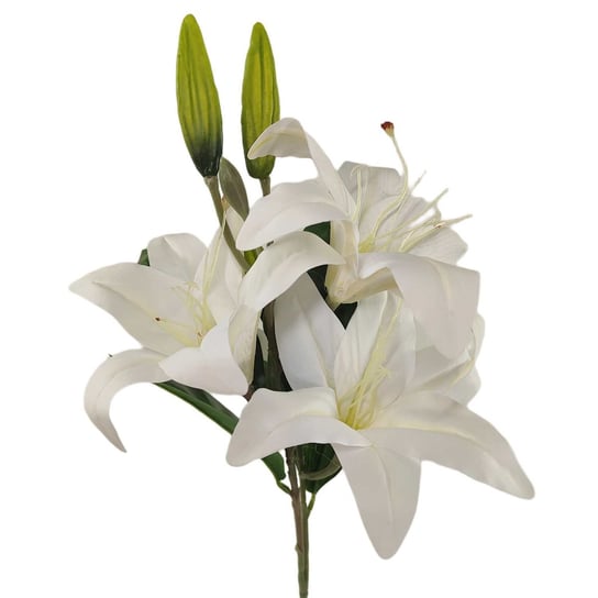 Lilia pojedyncza gumowana biała sztuczny kwiat Inna marka