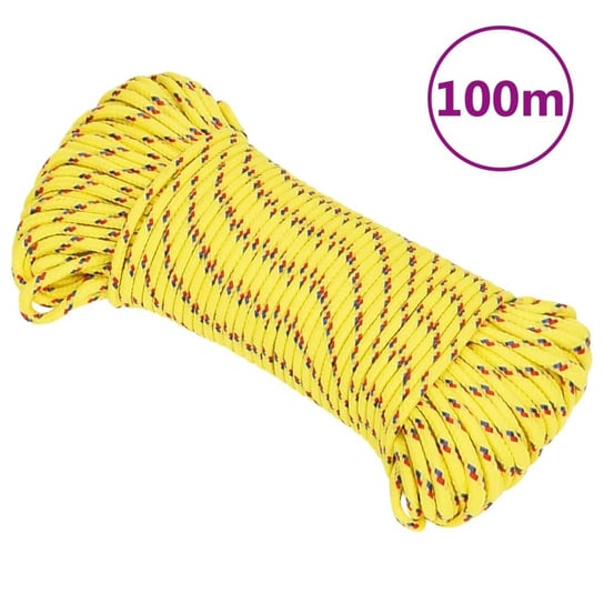 Lina polipropylenowa 5mm żółta 100m / AAALOE Inna marka
