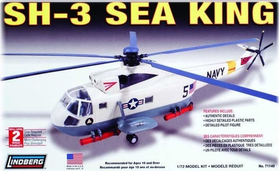 Lindberg, model plastikowy do sklejania Linberg (USA) - Śmigłowiec Helikopter SH-3 Sea King Lindberg