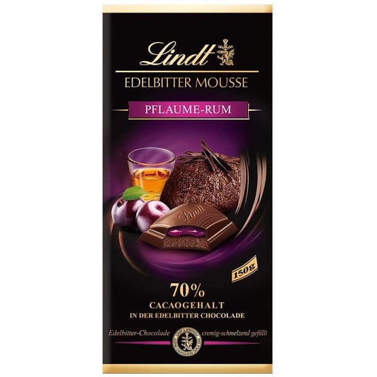 LINDT czekolada Edelbitter Mousse Pflaume-Rum 150g Lindt