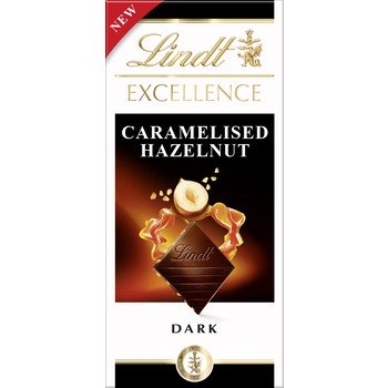 LINDT EXCELLENCE Dark Caramelised Hazelnut 100g Lindt