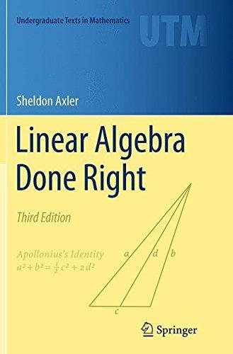 Linear Algebra Done Right Axler Sheldon