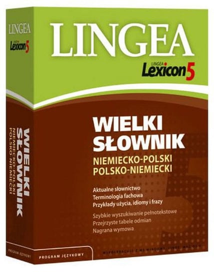 Lingea. Wielki słownik niemiecko-polski, polsko-niemiecki Opracowanie zbiorowe