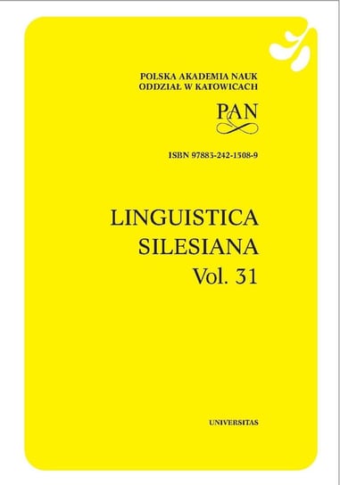Linguistica Silesiana. Vol. 31 Opracowanie zbiorowe