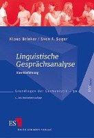 Linguistische Gesprächsanalyse Brinker Klaus, Sager Sven F.