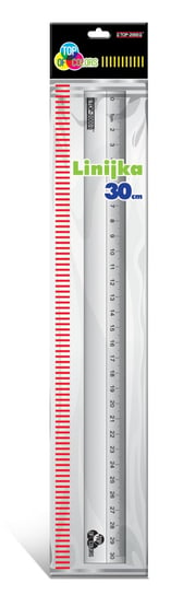 Linijka aluminiowa, srebrna, 30 cm Top 2000
