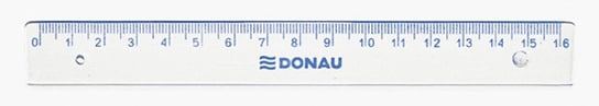 linijka donau, 16cm, zawieszka, transparentna Donau