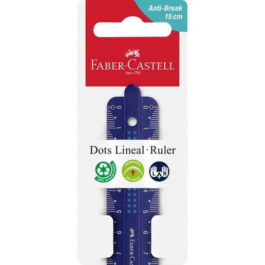 Linijka Dots Faber-Castell 15 Cm 1Szt.Mix Faber-Castell