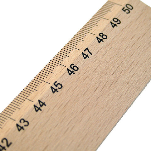 Linijka drewniana, 50 cm LENIAR