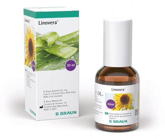 Linovera 30ml spray - olejek, emolient - owrzodzenia odleżyny blizny skóra B. Braun