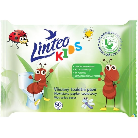 Linteo Kids Wet Toilet Paper Nawilżany Papier Toaletowy Dla Dzieci 50 Szt. Linteo