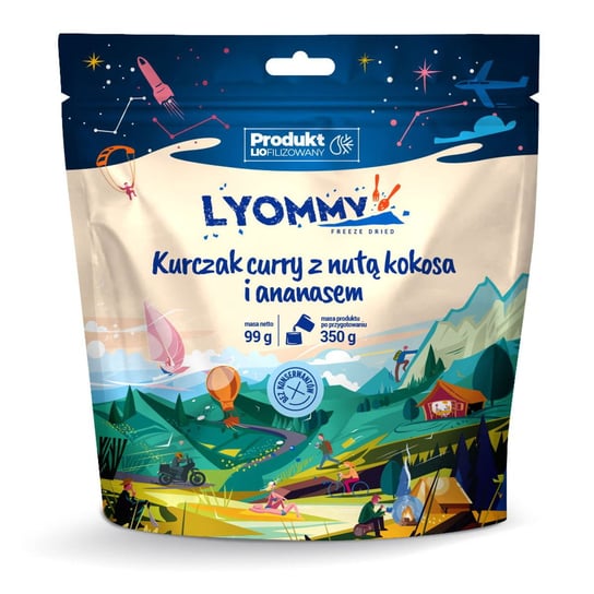 Liofilizat Lyommy Kurczak curry z nutą kokosa i ananasem 350g Inna marka