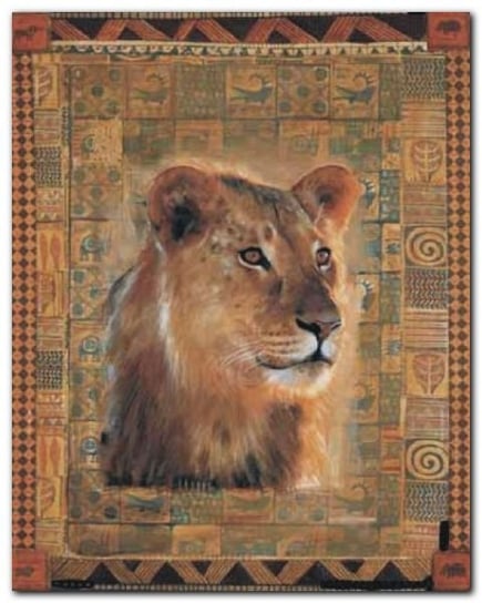 Lion plakat obraz 24x30cm Wizard+Genius