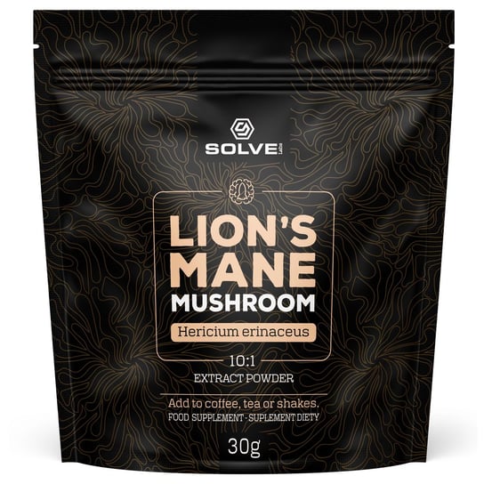 Lion's Mane (Soplówka jeżowata) 10:1 Mushroom Powder 30 g / Solve Labs Suplement diety Solve Labs