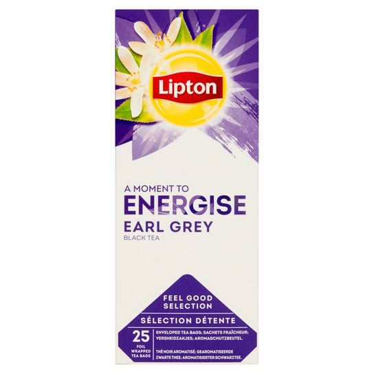 Lipton Earl Grey Herbata czarna aromatyzowana ekspresowa 50 g (25 x 2 g) Lipton