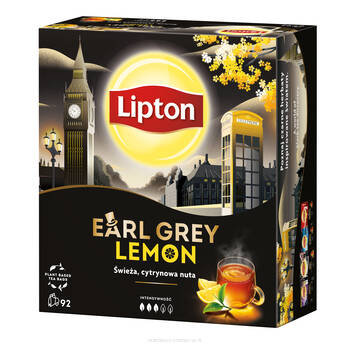 Lipton Earl Grey Lemon herbata czarna (92 torebek) Lipton