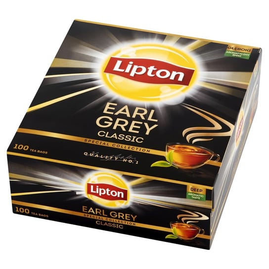 Lipton, herbata czarna Earl Grey Classic, 100 saszetek Lipton