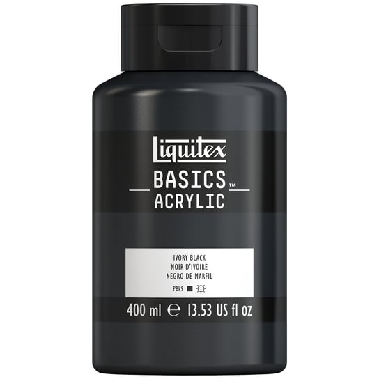 Liquitex Basics, Farba akrylowa, 400 ml, Ivory Black, Liquitex LIQUITEX