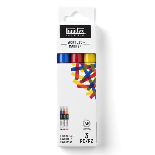 Liquitex, zestaw markerów akrylowych, 3 kolory podstawowe LIQUITEX