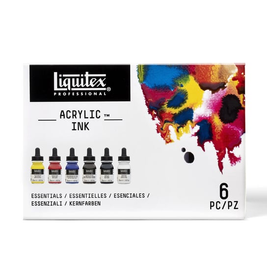 Liqutex, zestaw tuszy akrylowych Essential 6 x 30 ml. LIQUITEX